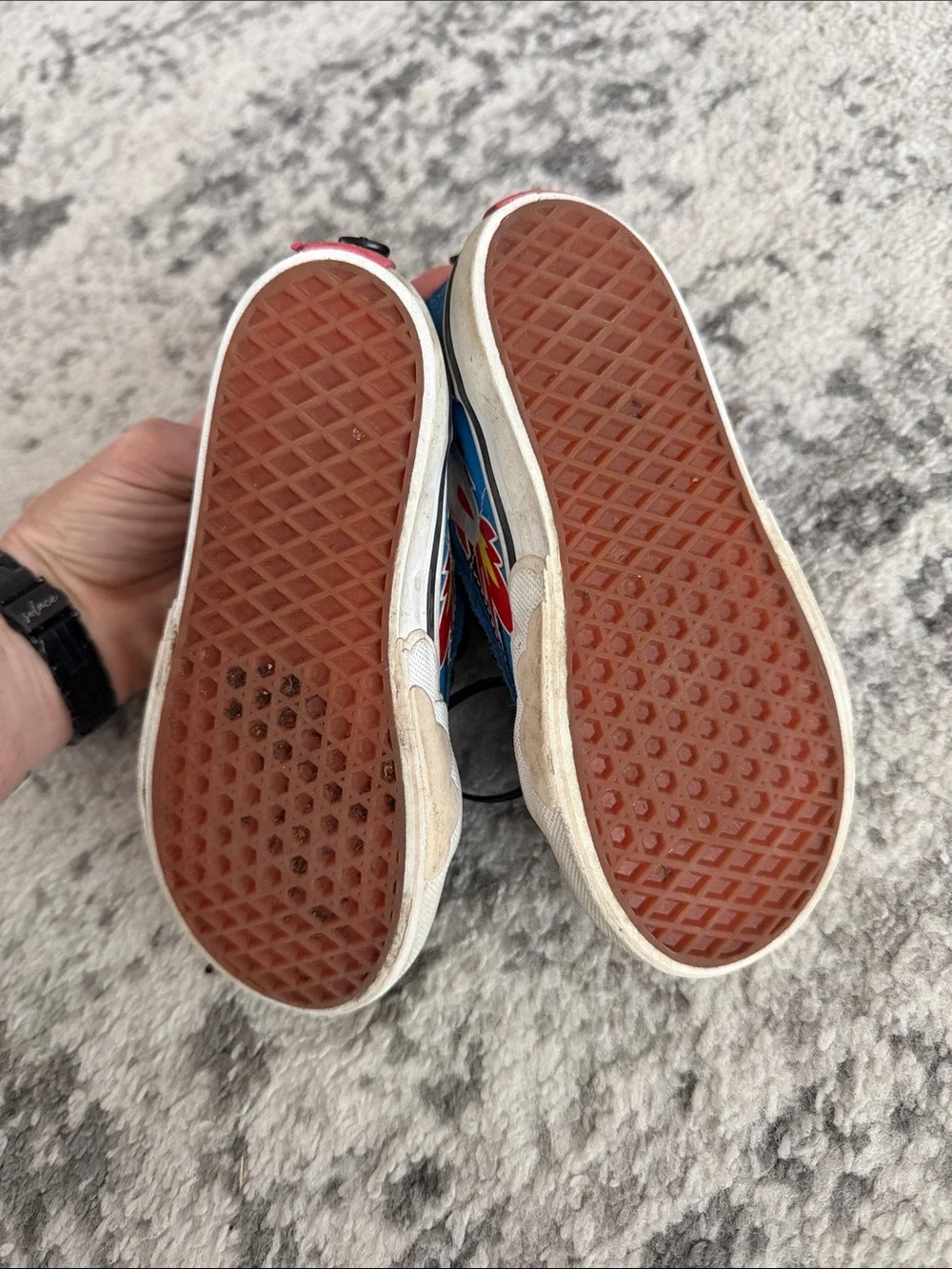 Vans Kids Blue High-Top Sneakers with Rocket Graphic